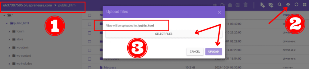 upload file