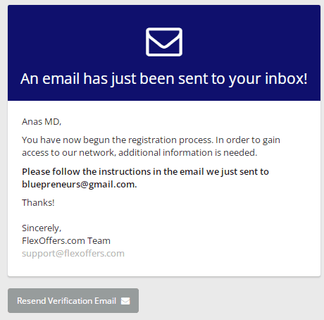 verify email